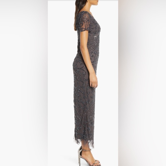 Pisarro Nights Silver Illusion Dress - Picture 3 of 6